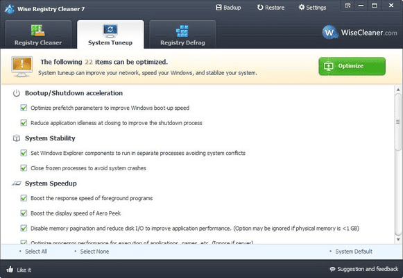 Wise Registry Cleaner Pro Full portable